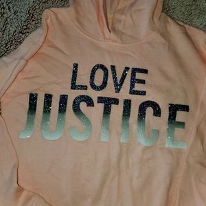 Justice sweatshirt and sweatpants girls 8/10